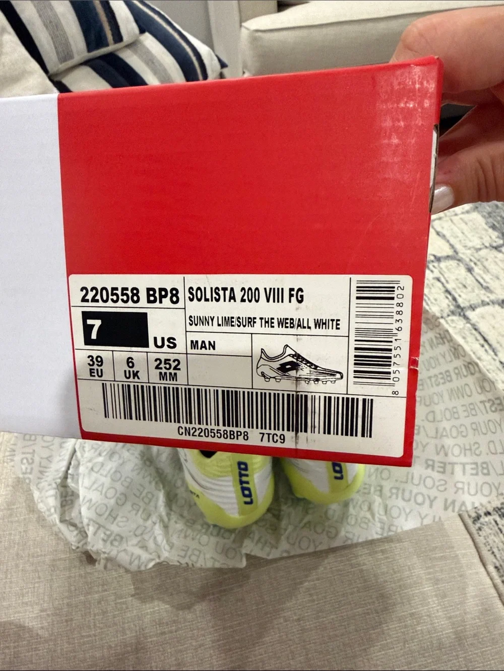 Lotto Solista 200 VIII FG  Soccer Cleat New In Box size US Man 7